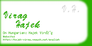 virag hajek business card